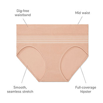 Warners Womens No Pinches No Problems Hipster Panty 4-Pack, Small