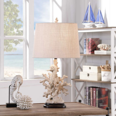 Stylecraft 17 W White Coral Table Lamp