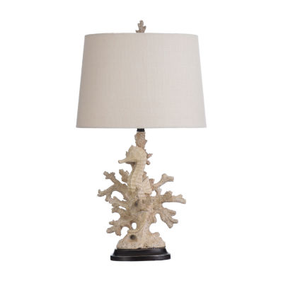 Stylecraft 17 W White Coral Table Lamp