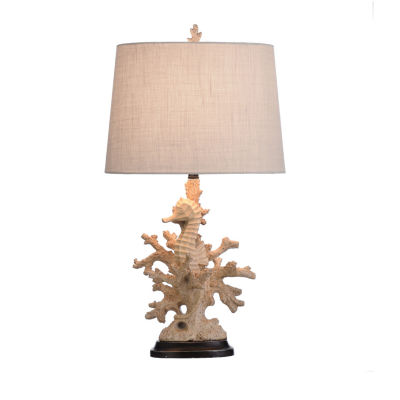 Stylecraft 17 W White Coral Table Lamp