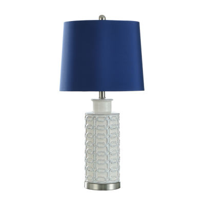 Stylecraft 13 W Cream & Blue Table Lamp