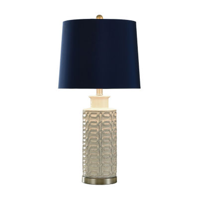 Stylecraft 13 W Cream & Blue Table Lamp