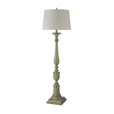 Stylecraft 19 W Distressed Green Floor Lamp