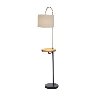 Stylecraft Wilton 11 W Nickel & Black Floor Lamp