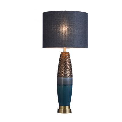 Stylecraft 16.5 W Blue & Copper Table Lamp