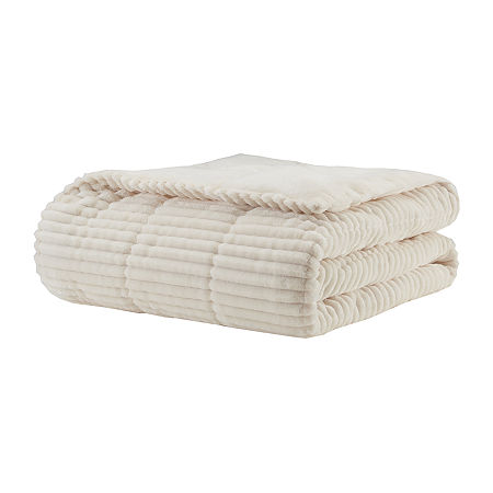 Madison Park Hypoallergenic Lightweight Throw, One Size, White