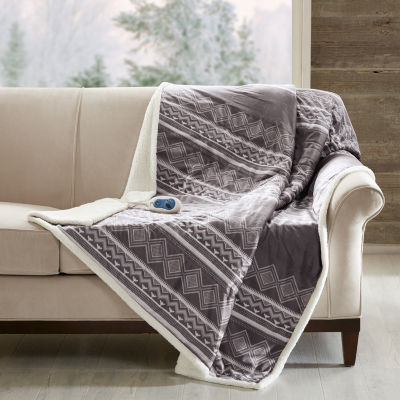 Woolrich Heated Automatic Shut Off Washable Lightweight Electric Throws