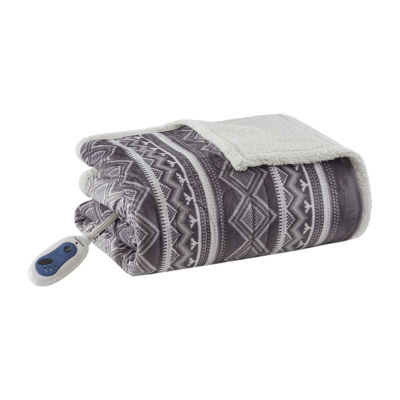Woolrich Heated Automatic Shut Off Washable Lightweight Throw