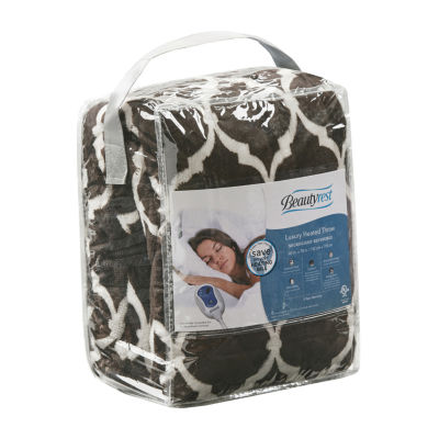 Beautyrest Heated Automatic Shut Off Washable Lightweight Throw
