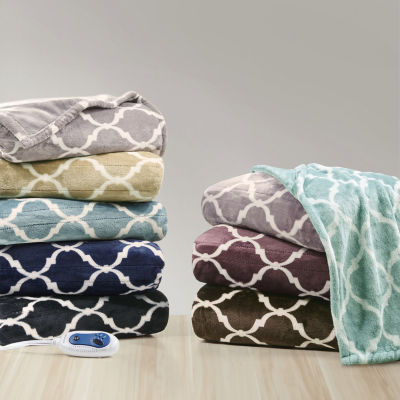 Beautyrest Heated Automatic Shut Off Washable Lightweight Throw