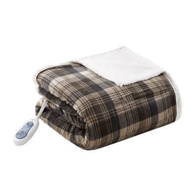 Woolrich Heated Automatic Shut Off Washable Lightweight Electric Throws