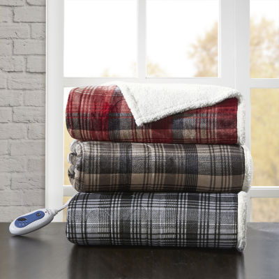 Woolrich Heated Automatic Shut Off Washable Lightweight Throw