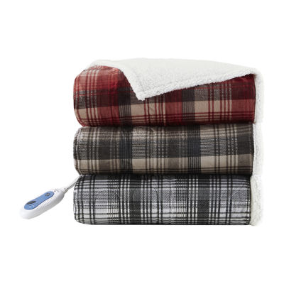 Woolrich Heated Automatic Shut Off Washable Lightweight Throw