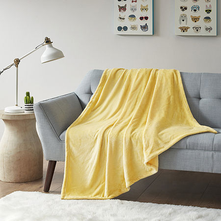 Intelligent Design Lightweight Throw, One Size, Yellow