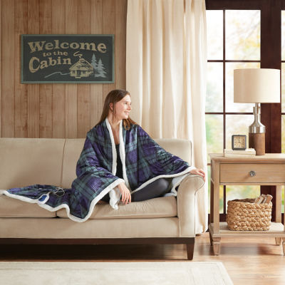 Woolrich Heated Washable Electric Lightweight Throw