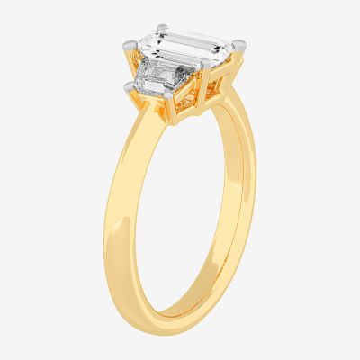 G-H / Si1-Si2) Womens / CT. T.W. Lab Grown White Diamond 14K Gold 3-Stone Engagement Ring