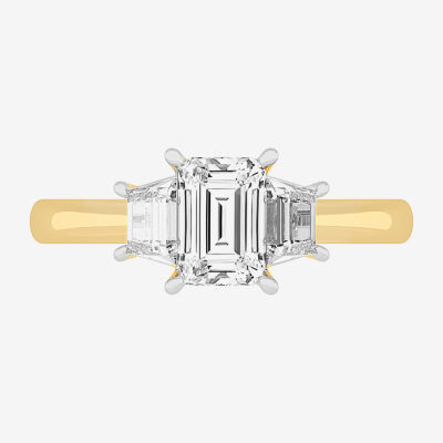 G-H / Si1-Si2) Womens / CT. T.W. Lab Grown White Diamond 14K Gold 3-Stone Engagement Ring