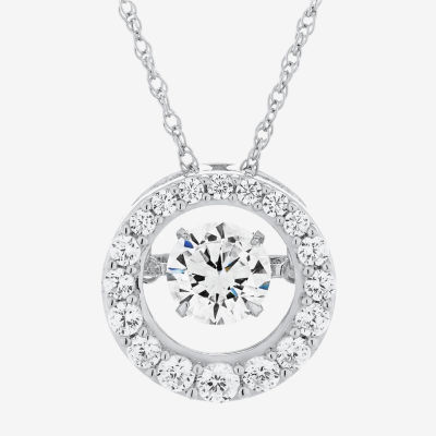Dancing Infinity Sterling Silver Pendant Necklace – Cubic Zirconia 