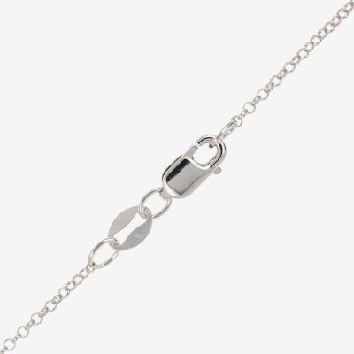 DiamonArt® Womens White Cubic Zirconia Sterling Silver Pendant Necklace