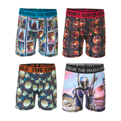 Mandalorian Big Boys 4 Pack Star Wars Boxer Briefs