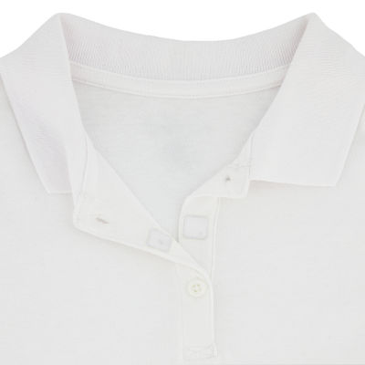 IZOD Pique Little & Big Kid Girls Easy-on + Easy-off Sensory Friendly Short Sleeve Regular Fit Adaptive Polo Shirt