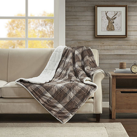 Woolrich Lightweight Throw, One Size, Brown