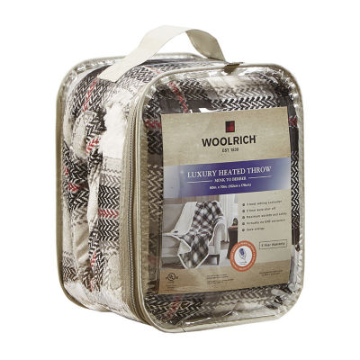 Woolrich Heated Washable Electric Lightweight Throw