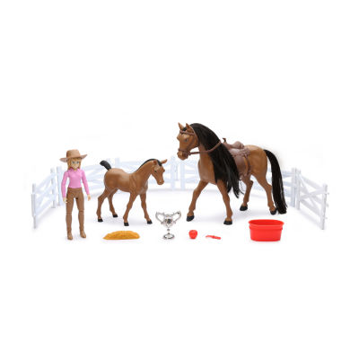 New Ray Valley Ranch Horse Playset