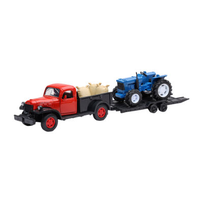 New Ray Dodge Vintage Truck And Farm Tractor Set