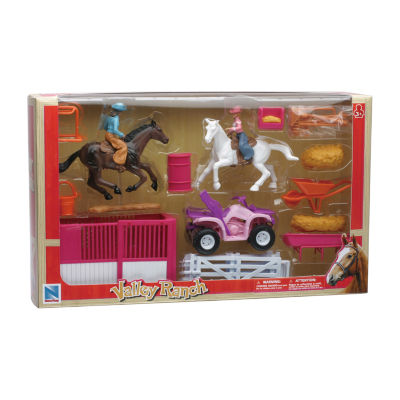 New Ray Valley Ranch Horse Play Set with ATV
