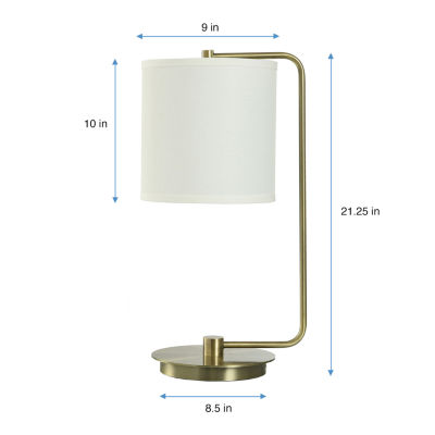 Collective Design By Stylecraft Brass Finish Metal Desk Lamp