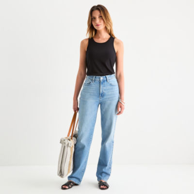 a.n.a Womens Crew Neck Sleeveless Tank Top