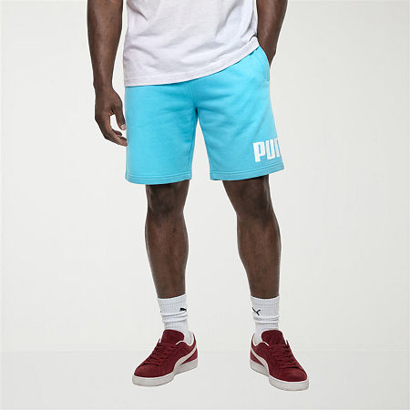 PUMA Mens 10" Big and Tall Workout Shorts, Large Tall, Blue