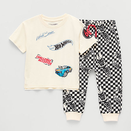 Grayson Little Toddler Boys Hot Wheels 2-pc. Pant Set, 4t, White