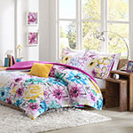 Intelligent Design Ashley Antimicrobial Floral Comforter Set with decorative pillows