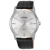 Heritor Automatic Ganzi Mens Leather Day&Date-Black/Navy Watches