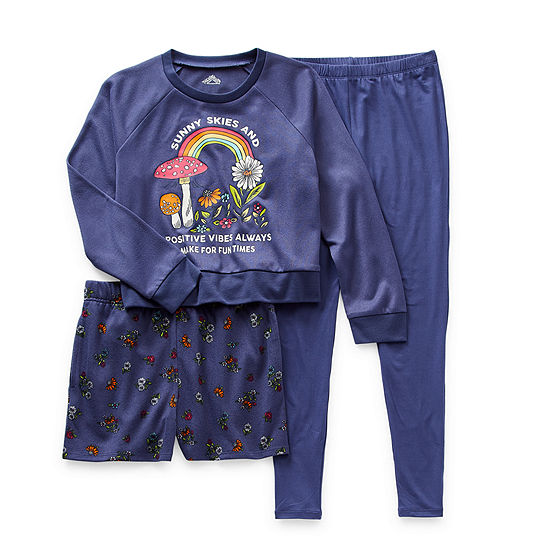 Thereabouts Super Soft Little & Big Girls 3-pc. Pajama Set