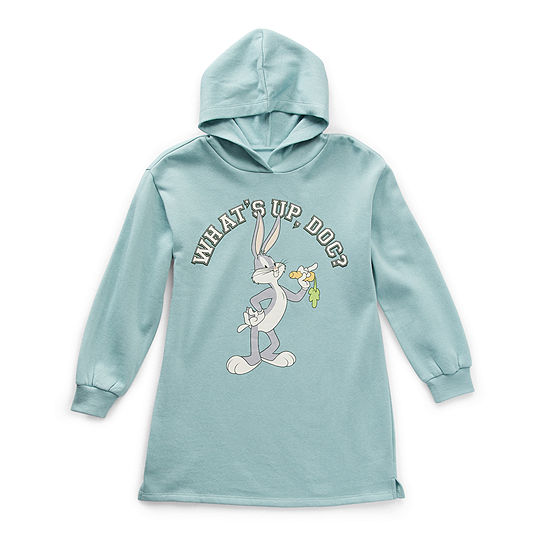 Little & Big Girls Long Sleeve Looney Tunes Dress Shirt