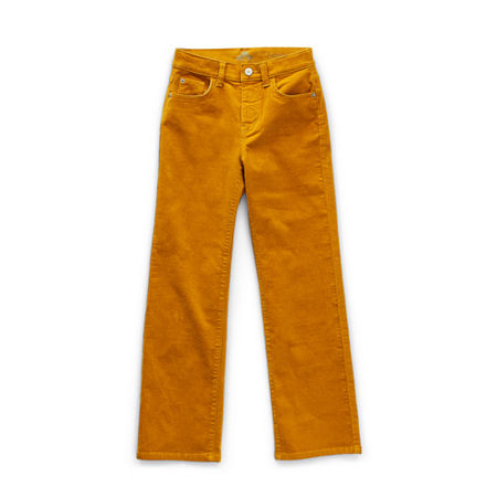 Thereabouts Little & Big Girls Straight Corduroy Pant, 10.5 Plus , Yellow