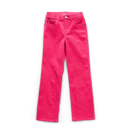Thereabouts Little & Big Girls Straight Corduroy Pant, 18.5 Plus , Pink
