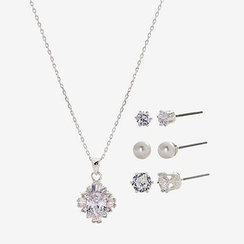 Sparkle Allure Light Up Box 4-pc. Cubic Zirconia Pure Silver Over Brass Bow  Jewelry Set - JCPenney