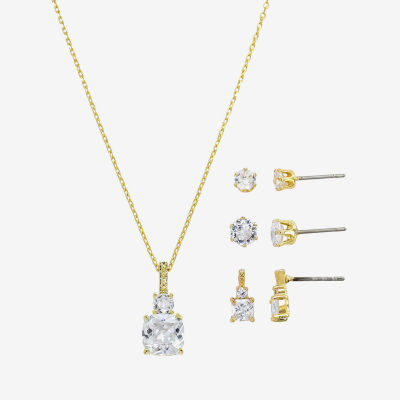Sparkle Allure Light Up Box 4-pc. Cubic Zirconia 14K Gold Over Brass Jewelry Set