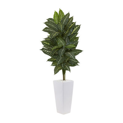 5' Bamboo Artificial Tree in Gray Cylinder Planter, Color: Green - JCPenney