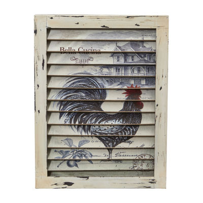 Rooster Window Shutter Wall Decor