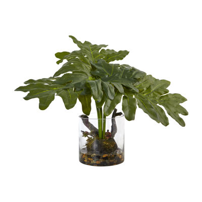 Nearly Natural Philodendron Arrangement With Vase Artificial Plant