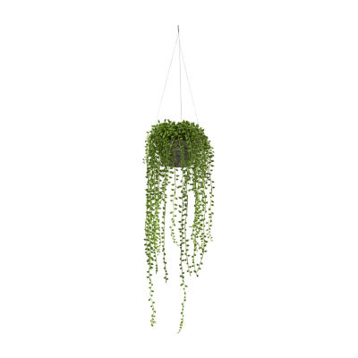 Nearly Natural String Of Pearl Artificial Plant Hanging Basket Artificial Flowers