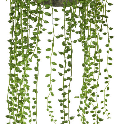 Nearly Natural String Of Pearl Artificial Plant Hanging Basket Artificial Flowers