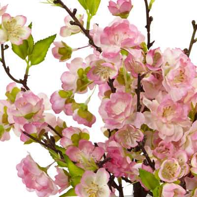Nearly Natural Cherry Blossom In Large Vase Artificial Flowers