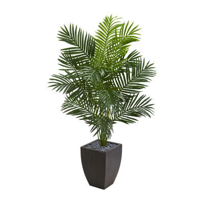 Nearly Natural 5.5 Paradise Artificial Palm Tree In Black Planter Artificial Plant