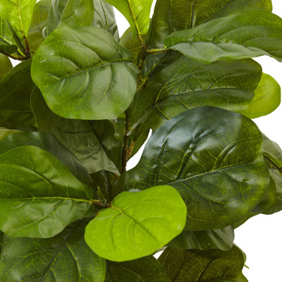 Nearly Natural Fiddle Leaf Artificial Tree In Slate Planter